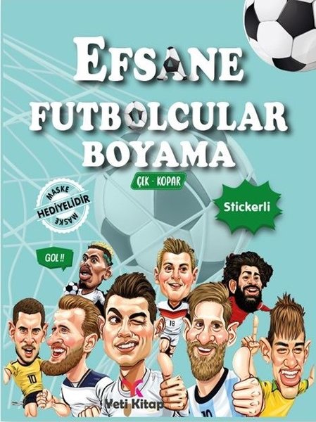 Efsane Futbolcular Boyama - Çek Kopar Stickerli - Yeti Kitap - Image 1