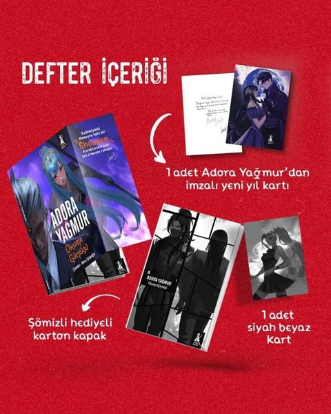 Adora Yağmur Okuma Günlüğü - Yeni Yıl Kartları Hediyeli - Artemis Yayınları - Image 1