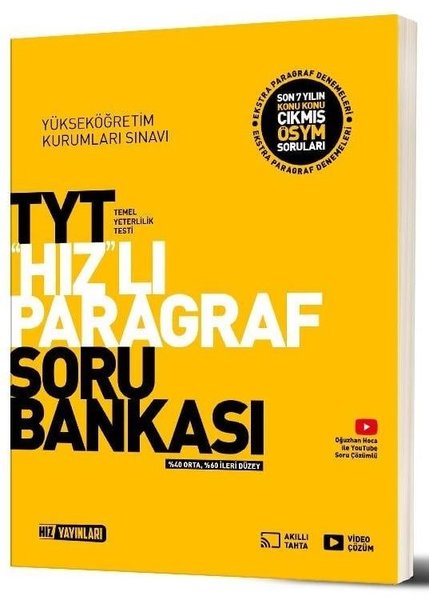 TYT Hızlı Paragraf Soru Bankası - Hız Yayınları - Image 1