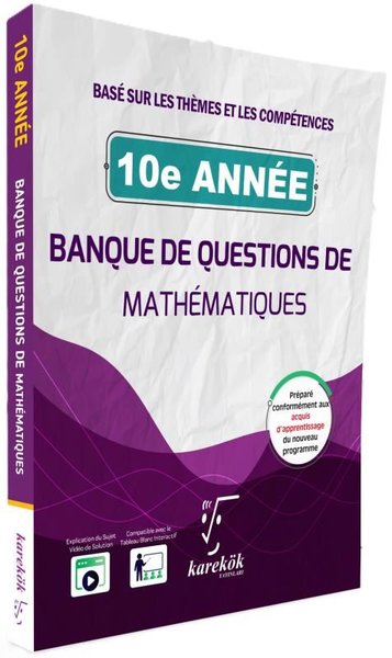10E Annee Banque De Questions De Mathematıques - Karekök Eğitim Yayınları - Image 1